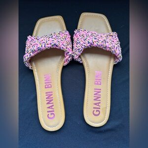 Gianni Bini Pink Woven Women's Sandals 11